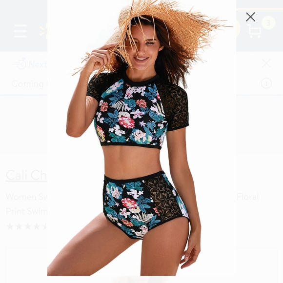 NWOT Tankini Swimsuit Celebrity Lace Hol - Picture 1 of 4